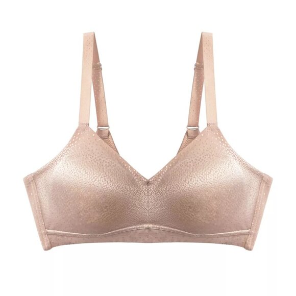 🆕WACOAL Back Appeal Wireless Seamless Unpadded Bra 40D Beige #852303 - Picture 4 of 10